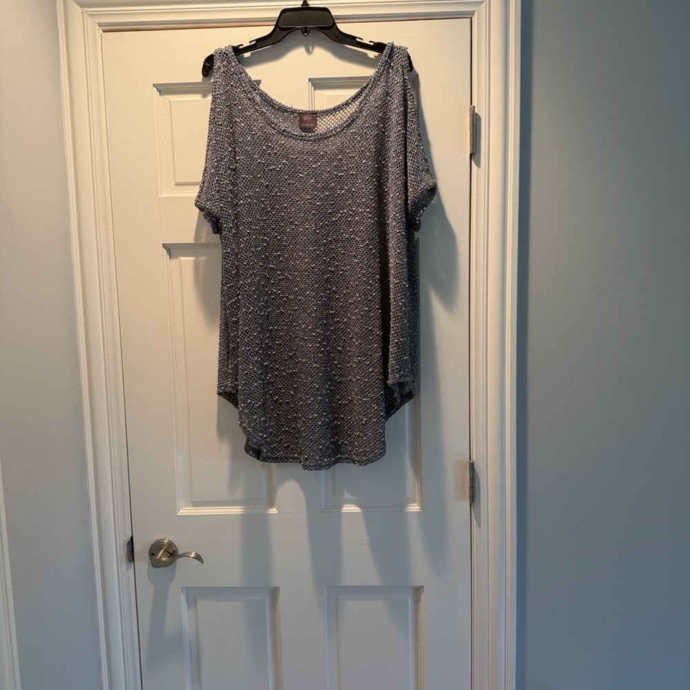 Elif by Jordan Taylor Blue Knit Swim Coverup